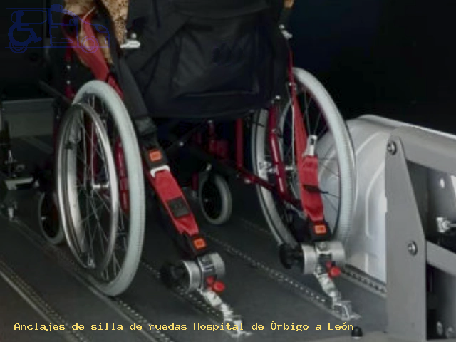 Anclajes de silla de ruedas Hospital de Órbigo a León